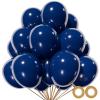 110pcs Navy Blue Balloon 12 Inch, Navy Blue Latex Balloon for Birthday Party Baby Shower Wedding(with 2 Ribbons). view 1