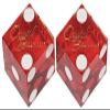 Authentic Lake Tahoe Reno Nevada Casino Table-Played Craps Dice Pair with Storage Pouch, Matching Serial Numbers view 1