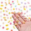 100 Pieces Mini Food for Crafts Dollhouse Mini Resin Dessert Ice Cream Donut Decor Miniature Food for Dollhouse Mini Kitchen Micro Landscaping Decoration view 1