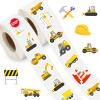Whaline 1400Pcs Construction Sticker Truck Digger Vehicle Transportation Sticker 16 Designs Incentive Teacher Reward Decal for Craft Home Classroom Card Scrapbook Decor, 1.5 in view 1