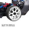 BRCatWPark RC Highway Tires Wheel for 1/8 Typhon 6s BLX,1/7 Infraction 6S BLX,Limitless,4PCS RC Drift Tires Rubber RC Highway Wheel,White view 4