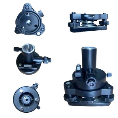 Black Three-JAW Tribrach & Adapter with Optical Plummet for Total Station Prism GPS SURVERYING