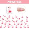 100 Pieces Mini Flamingos Ducks for Crafts Dollhouse Tiny Resin Animals Flamingo Decor Tiny Things for Dollhouse Fairy Garden Micro Landscaping Decoration view 3