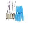 TZNLTPFY 4pcs DC 3V 3.7V 8.5mm*20mm 8520 CW+CCW Coreless Electronic Starter with Propeller High Speed DIY QX80 QX95 QX110 FPV RC Quadcopter Aircraft DINZHHENGYIN(Black Set) view 1
