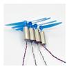 TZNLTPFY 4pcs DC 3V 3.7V 8.5mm*20mm 8520 CW+CCW Coreless Electronic Starter with Propeller High Speed DIY QX80 QX95 QX110 FPV RC Quadcopter Aircraft DINZHHENGYIN(Black Set) view 2