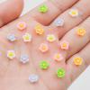 100 Pieces Mini Flowers for Crafts Dollhouse Miniatures Resin Tiny Things Micro Flowers for Dollhouse Fairy Garden Micro Landscaping Decoration view 2
