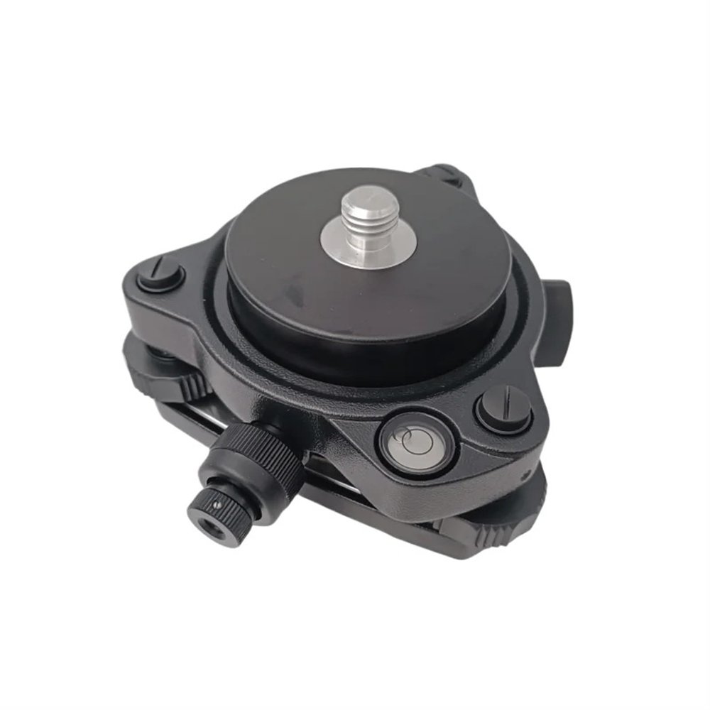 Black Tribrach With Optical Plummet & GPS Tribrach Adapter With 5/8"x11 Mount Rotate Screw For Total Station GPS GNSS