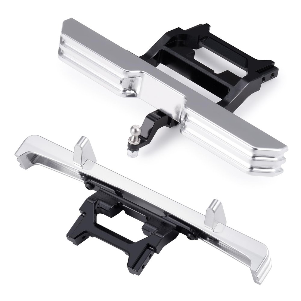 RCLIONS Aluminum Front and Rear Bumper Set Upgrades for TRX4M F150 1/18th RC Crawler Truck Car Parts