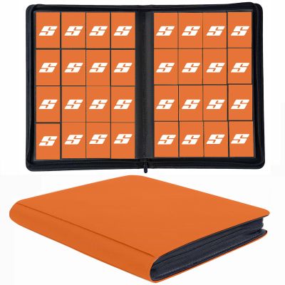 1000+ Pockets Trading Card Binder, 16 Pocket Ringless Side Loading Card Holder Album, Trading Card Album Fit for YuGiOh, MTG, TCG, Game Cards, Sports Cards, Business Cards (Orange)