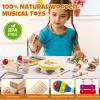 Baby Musical Instruments  Xylophone for Toddlers 1-3, Toddler Gifts Wooden Rainbow Colors Kids Montessori Musical Instruments Set with Tambourine for Baby Girls Boys Birthday Gifts view 3