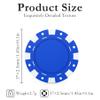 Shueewago 100 Custom Business Card Poker Chips, Add Your Own Personalized Image or Text, Contact Information on a Chip - Full Color Double Sided Poker Chips Good for Drink Tokens (Blue) view 2