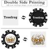 Shueewago 100 Custom Business Card Poker Chips, Add Your Own Personalized Image or Text, Contact Information on a Chip - Full Color Double Sided Poker Chips Good for Drink Tokens (Blue) view 4