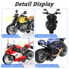 4-Pack Pull-Back Motorcycle Toys - Friction Powered Kids Toy Cars with Lights, Sounds & Automatic Drive for Boys & Girls Aged 3-12 view 3