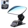 DYEKNEE 1 PC Car Sun Visor Child Observation Mirror, 3.5" x 2.2" HD Glass 360 Degree Adjustable Curved Large View Mirror, Multi-function Clip-on Makeup Mirror, Universal for Most Cars (Black) view 1