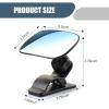 DYEKNEE 1 PC Car Sun Visor Child Observation Mirror, 3.5" x 2.2" HD Glass 360 Degree Adjustable Curved Large View Mirror, Multi-function Clip-on Makeup Mirror, Universal for Most Cars (Black) view 2
