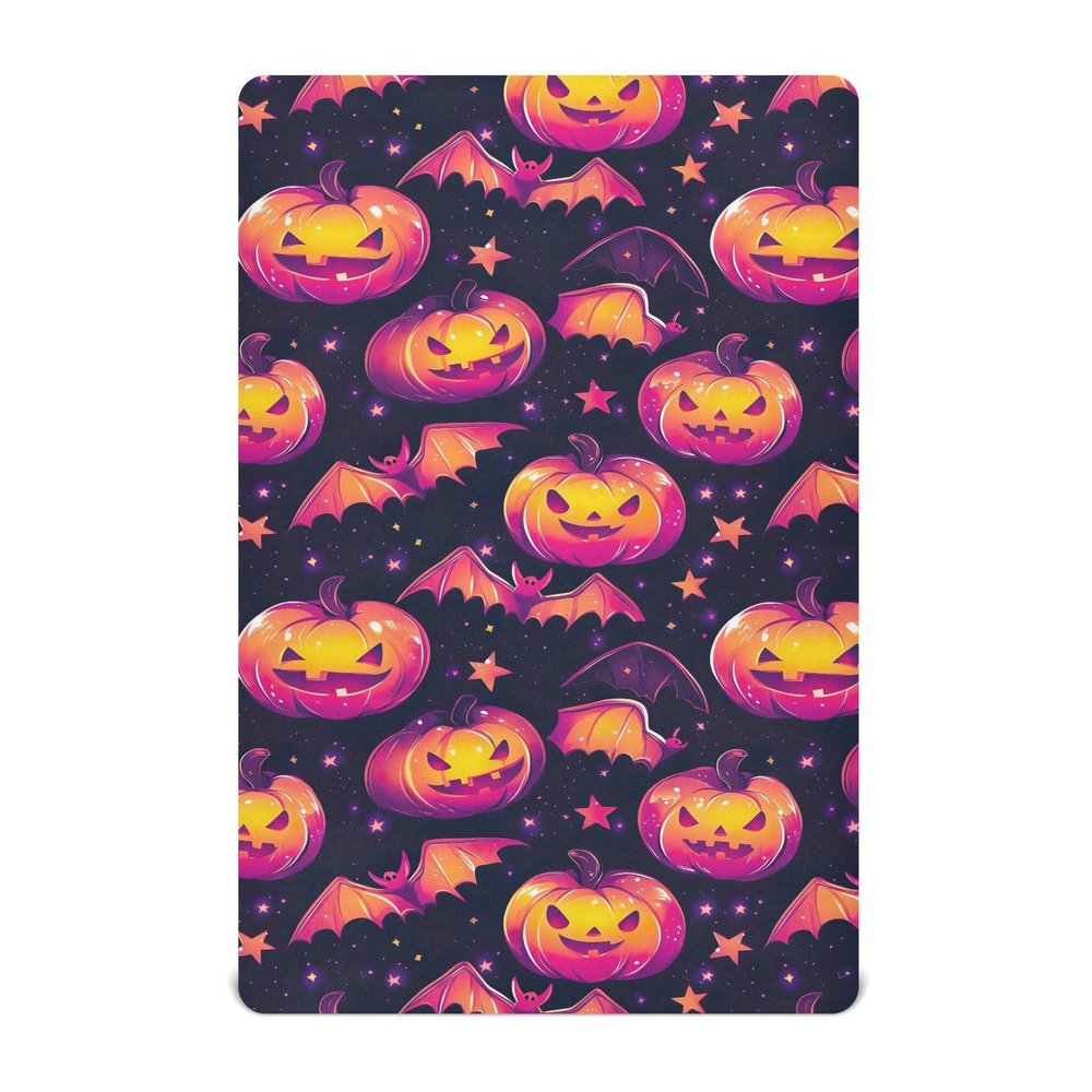 UMIRIKO Halloween Pumpkin Bats Pack n Play Baby Play Playard Sheets,Mini Crib Sheet for Boys Girls Player Matteress Cover 39 * 27 * 5in 202b6536
