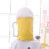 WARRIOO Yellow Plush Hat, Japanese Funny Beer Plush Hat Toy Headgear Cosplay Party Photo Props, Unisex-Adults view 4