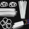 100 pk 8" White Glow Sticks Bulk Party Favors, Light up Glow Necklaces & Bracelets in the Dark Party Supplies For Christmas Halloween 4th of July Birthday Neon Party (100 * White) view 1