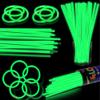 100 pk 8" Glow Sticks Bulk Party Favors, Light up Glow Necklaces & Bracelets in the Dark Party Supplies For Christmas Halloween St. Patrick Birthday Neon Party (100 * Green) view 1