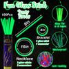 100 pk 8" Glow Sticks Bulk Party Favors, Light up Glow Necklaces & Bracelets in the Dark Party Supplies For Christmas Halloween St. Patrick Birthday Neon Party (100 * Green) view 2