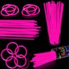 100 pk 8" Pink Glow Sticks Bulk Party Favors, Light up Glow Necklaces & Bracelets in the Dark Party Supplies For Christmas Valentine Halloween Birthday Neon Party (100 * Pink) view 1