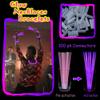 100 pk 8" Purple Glow Sticks Bulk Party Favors, Light up Glow Necklaces & Bracelets in the Dark Party Supplies For Christmas Halloween Mardi Gras Birthday Neon Party (100 * Purple) view 3