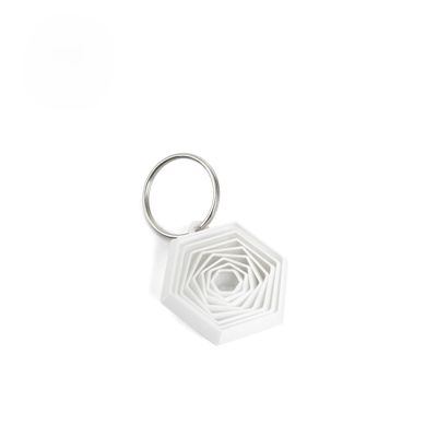 3D Printed Hexagonal Decompression Toy Fractal Widget Hexagon Toy Ornament (4cm White)