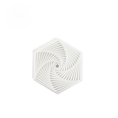 3D Printed Hexagonal Decompression Toy Fractal Widget Hexagon Toy Ornament (7cm White)