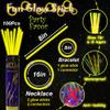 100 pk 8" Yellow Glow Sticks Bulk Party Favors, Light up Glow Necklaces & Bracelets in the Dark Party Supplies For Christmas Halloween Birthday Neon Party (100 * Yellow) view 2