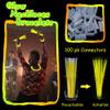 100 pk 8" Yellow Glow Sticks Bulk Party Favors, Light up Glow Necklaces & Bracelets in the Dark Party Supplies For Christmas Halloween Birthday Neon Party (100 * Yellow) view 3