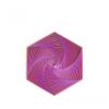 3D Printed Hexagonal Decompression Toy Fractal Widget Hexagon Toy Ornament (12.5cm - Rainbow) view 1