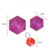 3D Printed Hexagonal Decompression Toy Fractal Widget Hexagon Toy Ornament (4cm - Laser Red Black) view 4