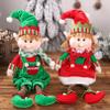 AENIMELY Christmas Hanging Leg Elf Dolls, Sitting Plush Figurines for Holiday Decor, Boy and Girl Elf Design, for Kids (Red) view 4