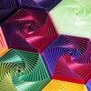 3D Printed Hexagonal Decompression Toy Fractal Widget Hexagon Toy Ornament (4cm-Rainbow) view 2