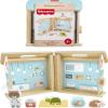 Fisher-Price Wooden On-The-Go Pet Animal Hospital With 6 Play Pieces For Preschool Kids view 1
