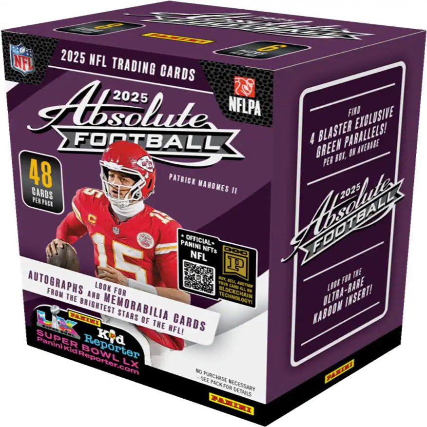 202526 Panini Absolute Football Blaster Box  Retail Exclusive Parallels & Inserts  NFL Trading Cards  Sealed Retail Box