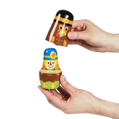 Fun Express Thanksgiving Nesting Dolls - 5 Piece