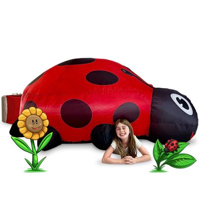 The Original Patented AirFort - Build A Fort in 30 Seconds, Inflatable Fort for Kids, Play Tent for 3-14 Years, A Playhouse Where Imagination Runs Wild, Fan not Included (Ladybug)