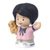 Fisher-Price Little People Figure Playset HXC01 - Young Girl or Mom Figure with Black Hair Wearing a Pink Shirt Carrying a Brown Puppy Dog view 2