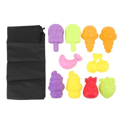 Fruit, Ice Cream, Set for Beach Fun with Travel Bag ABS Toddler Beach Toys, Ideal Pool, Garden, Bath, Snow Play