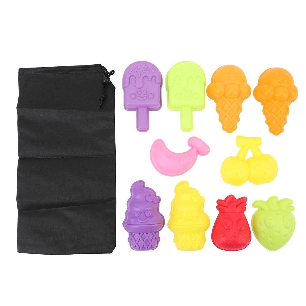 Fruit, Ice Cream, Set for Beach Fun with Travel Bag ABS Toddler Beach Toys, Ideal Pool, Garden, Bath, Snow Play