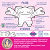 Bumpas Weighted Plush Toy  Machine Washable Calming Stuffed Animal for Kids  Arms and Body are Weighted to Give a Realistic Hug  Soft Companion for Playtime, Naptime & Travel (Doodles) view 4