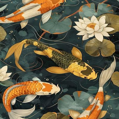 1000pcs Fun Jigsaw Puzzle for Adults A Painting of Koi Fish in A Pond Wooden Puzzles Best Brain Exercises Educational Gift Home Decor