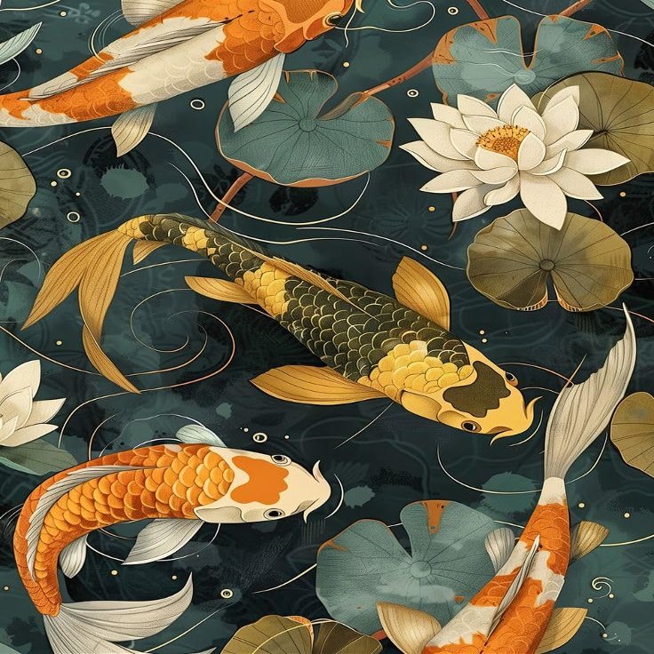 1000pcs Fun Jigsaw Puzzle for Adults A Painting of Koi Fish in A Pond Wooden Puzzles Best Brain Exercises Educational Gift Home Decor