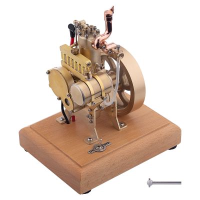 MechPuConToy Engine Model Kit That Runs, Vertical Single Cylinder Four Strokes OHV Engine Model with Water Cooling and Speed Limit Mechanism