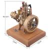 MechPuConToy Engine Model Kit That Runs, Vertical Single Cylinder Four Strokes OHV Engine Model with Water Cooling and Speed Limit Mechanism view 3