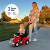 Outfunny 3-in-1 Ride on Push Car for Toddler with Handle, Toddler Ride on Toy for Girls Aged 1-3, Stroller Sliding Walking Car w/Music and Horn - Red view 2