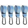 4 Pcs Leather Stroller Hook, Mommy Stroller Clip, Stroller Accessories Organizer Hook, Metal Hook for Strollers/Walkers/Mobility Scooter/Wheelchair/Rollator(SkyBlue) view 1
