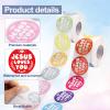 1000pcs Jesus Loves You Stickers, Jesus Stickers in 16 Colors 1.5in Religious God Labels Waterproof Christian Bible Decals for Kids Encouragement Rewarding Gifts view 4