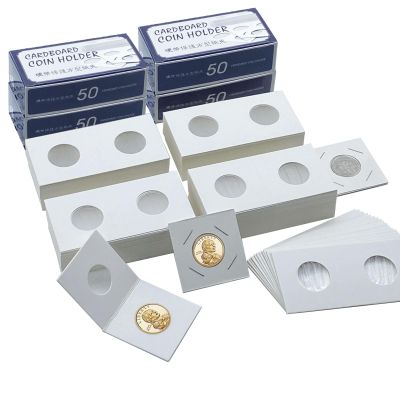 200 PCS Premium Cardboard Coin Flips 2 x 2 inch Coin Collection Supplies for Small Dollar, Mylar Coin Flips Coin Holders for Collectors (Small Dollar Coin Flips)